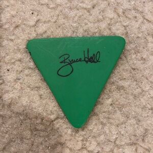 Green Guitar REO Speed wagon Pick with Bruce Hall autograph
